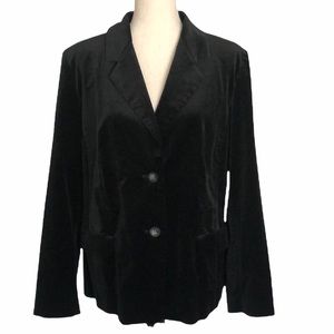 Marina Sport by Marina Rinaldi Italian Black Blazer Jacket